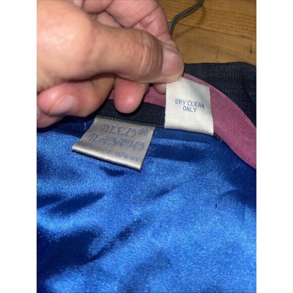 Vntg Bleu Bayou Blue Denim Jacket Artsy 3/4 Sleeve Small Open Jacket Women’s M - Picture 10 of 11